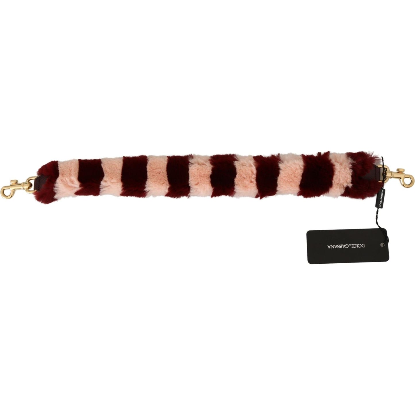 Dolce & Gabbana Pink Red Lapin Fur Accessory Shoulder Strap Dolce & Gabbana