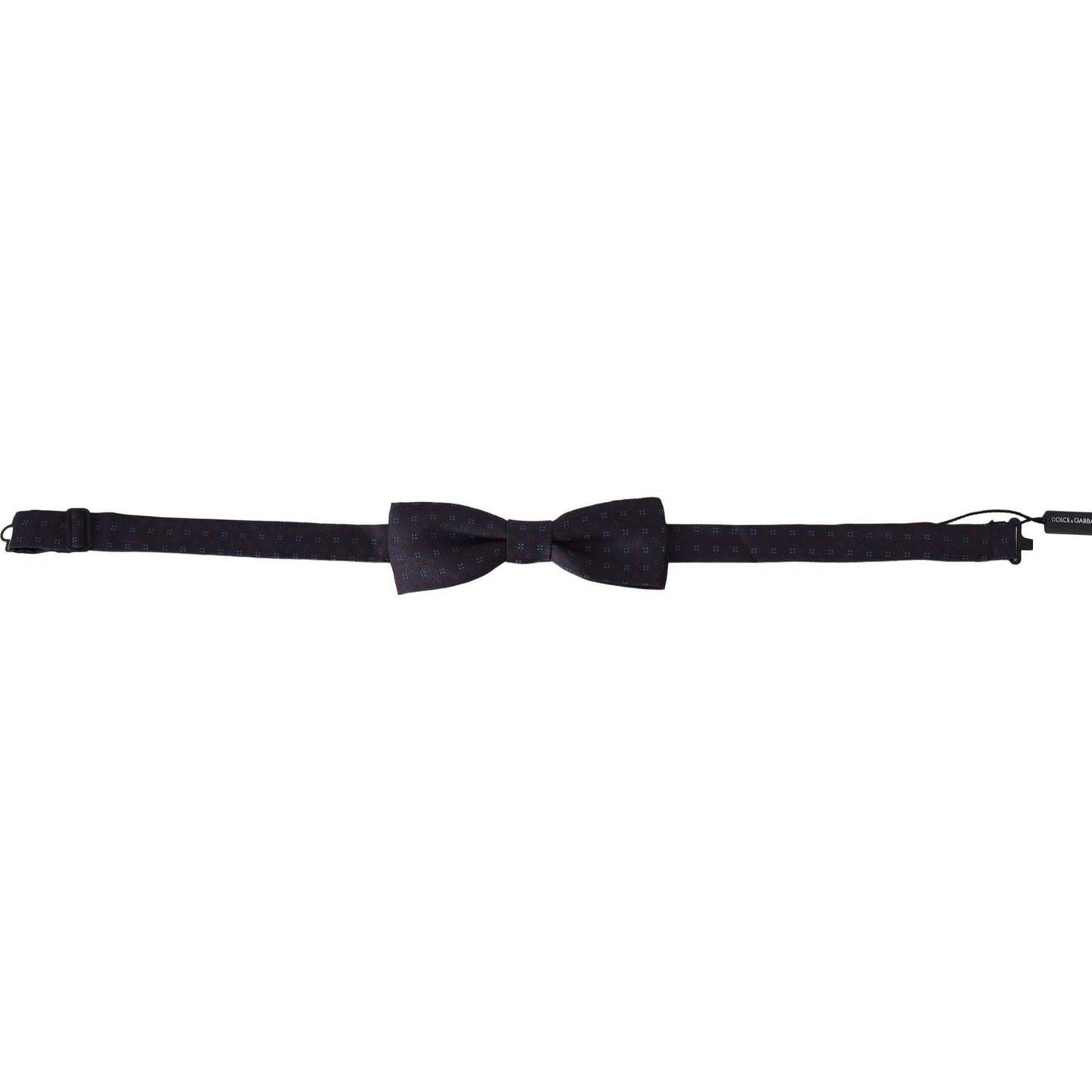 Dolce & Gabbana Gray Pattern Silk Adjustable Neck Papillon Bow Tie FT3019