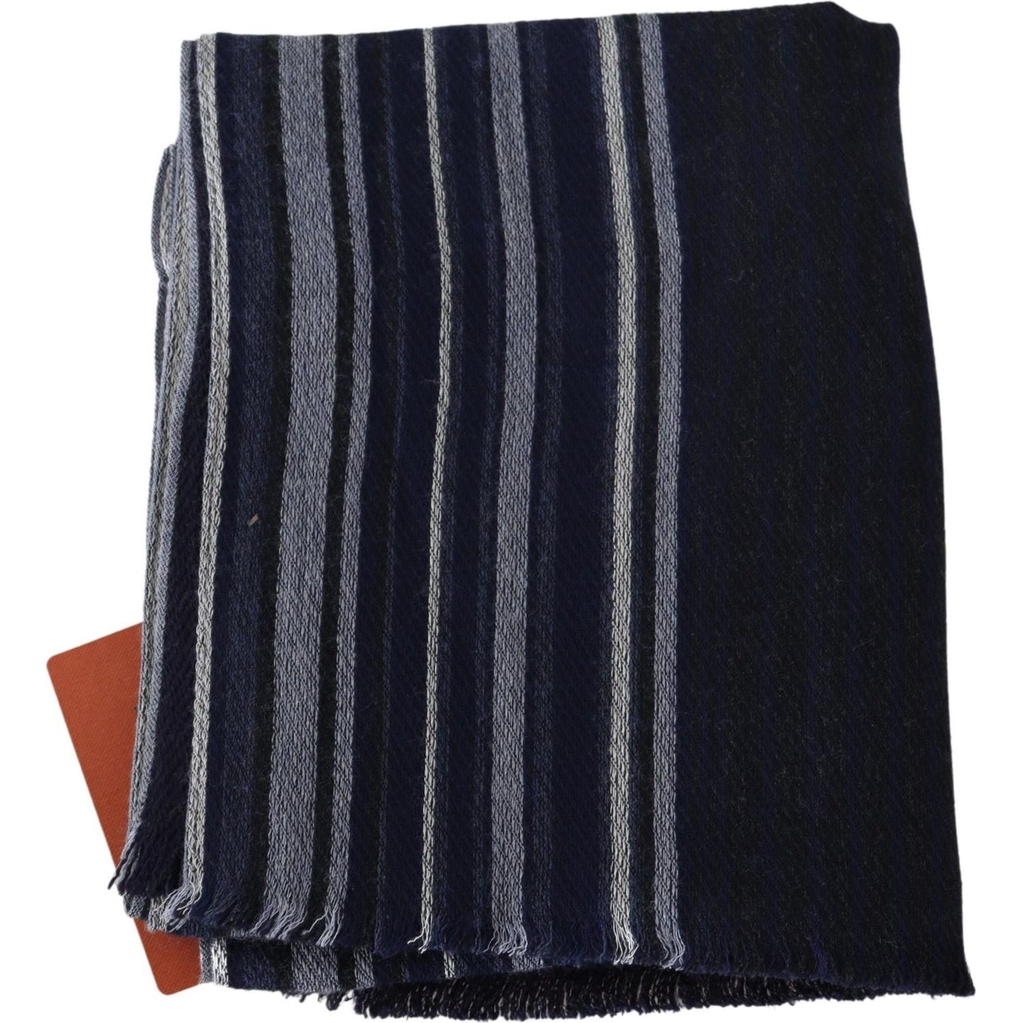 Missoni Multicolor Wool Striped Unisex Wrap Fringes Shawl