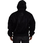 Dolce & Gabbana Elegant Black Bomber Hooded Jacket Dolce & Gabbana Black
