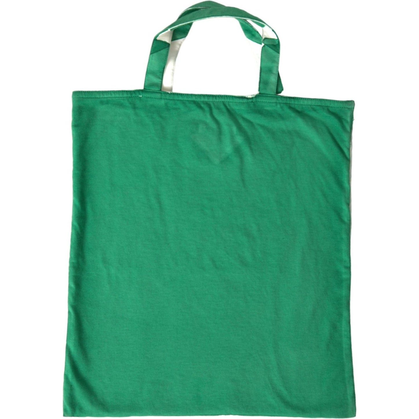Prada Green Jersey Fabric Logo Shoulder Shopping Tote Shopping Bag BAG1184