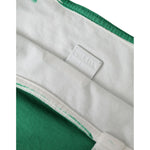 Prada Green Jersey Fabric Logo Shoulder Shopping Tote Shopping Bag BAG1184