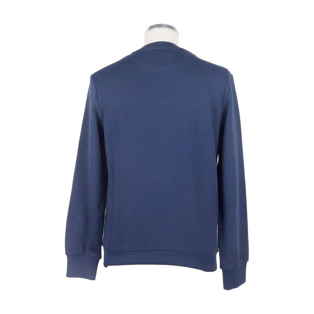 Bikkembergs Blue Cotton Men Sweater BI-4962-XXL