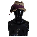 Dolce & Gabbana Brown Ribbon Floral Embellished Straw Hat Dolce & Gabbana Black