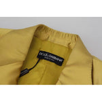 Dolce & Gabbana Gold Satin Long Sleeves Blazer Coat Jacket Dolce & Gabbana Dark Goldenrod