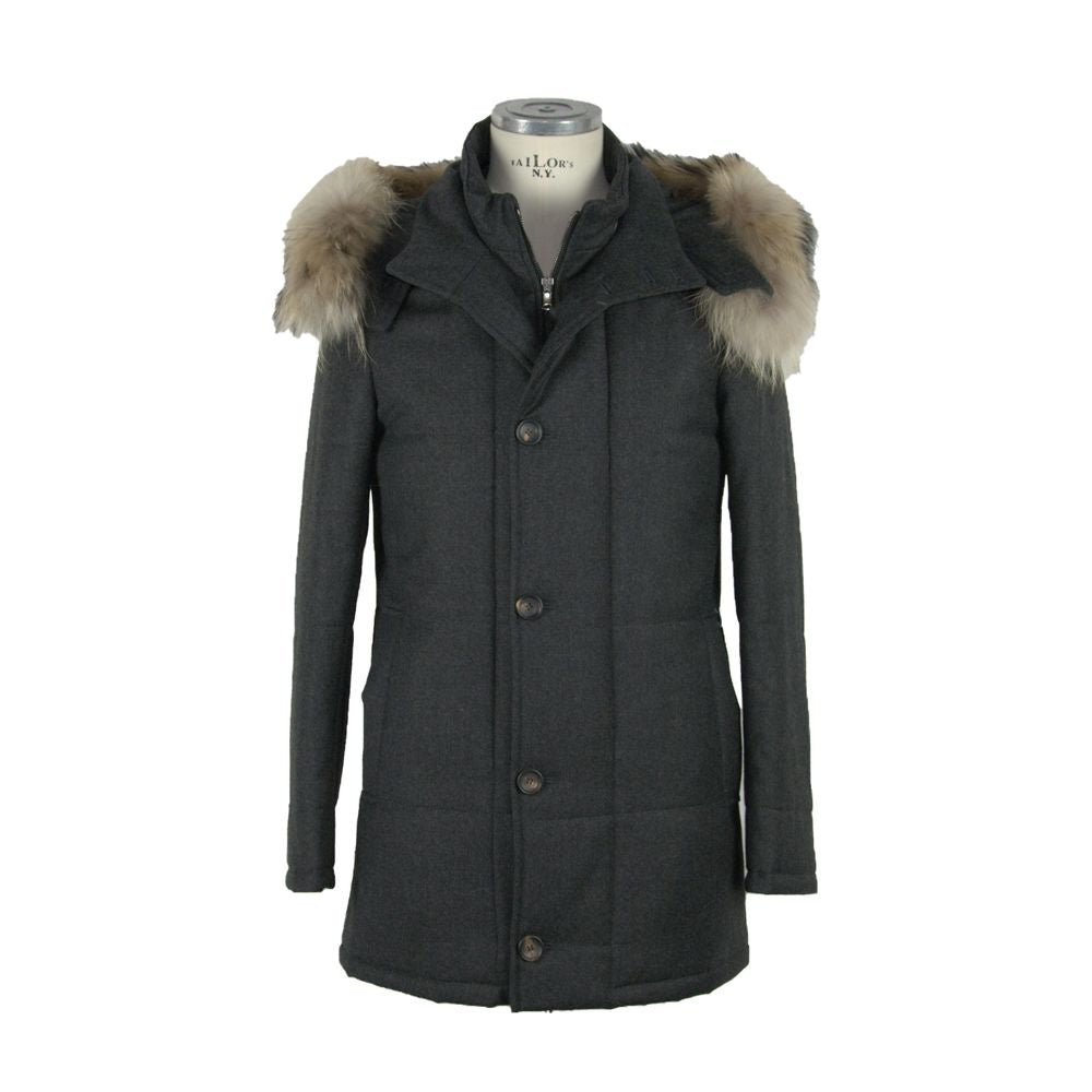 Made in Italy Elegant Italian Wool-Cashmere Blend Jacket LO-1060-IT46 | S