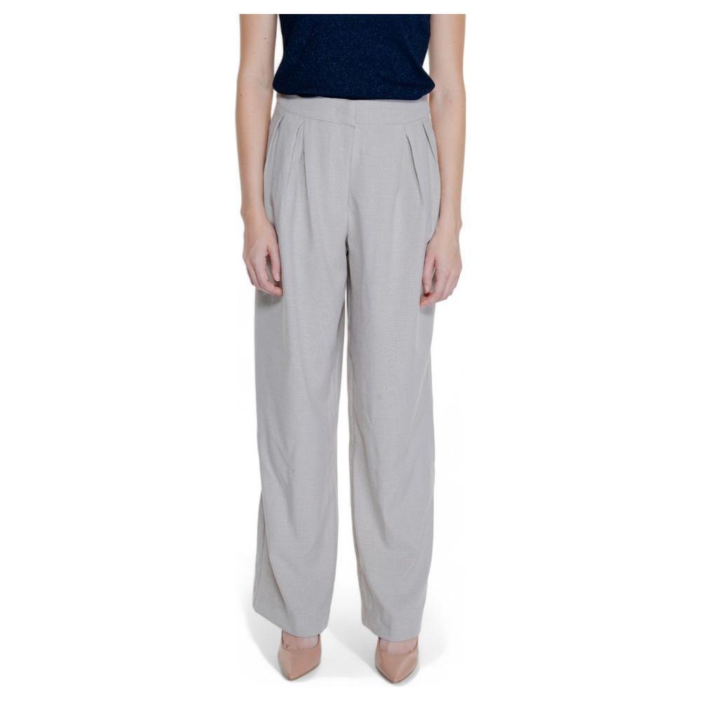 Vila Clothes Beige Polyester Pant VI-14651202507-IT38|XS