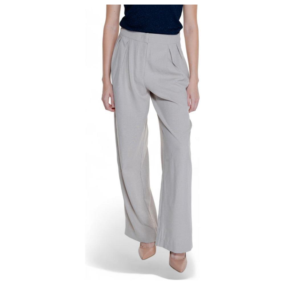 Vila Clothes Beige Polyester Pant VI-14651202507-IT38|XS