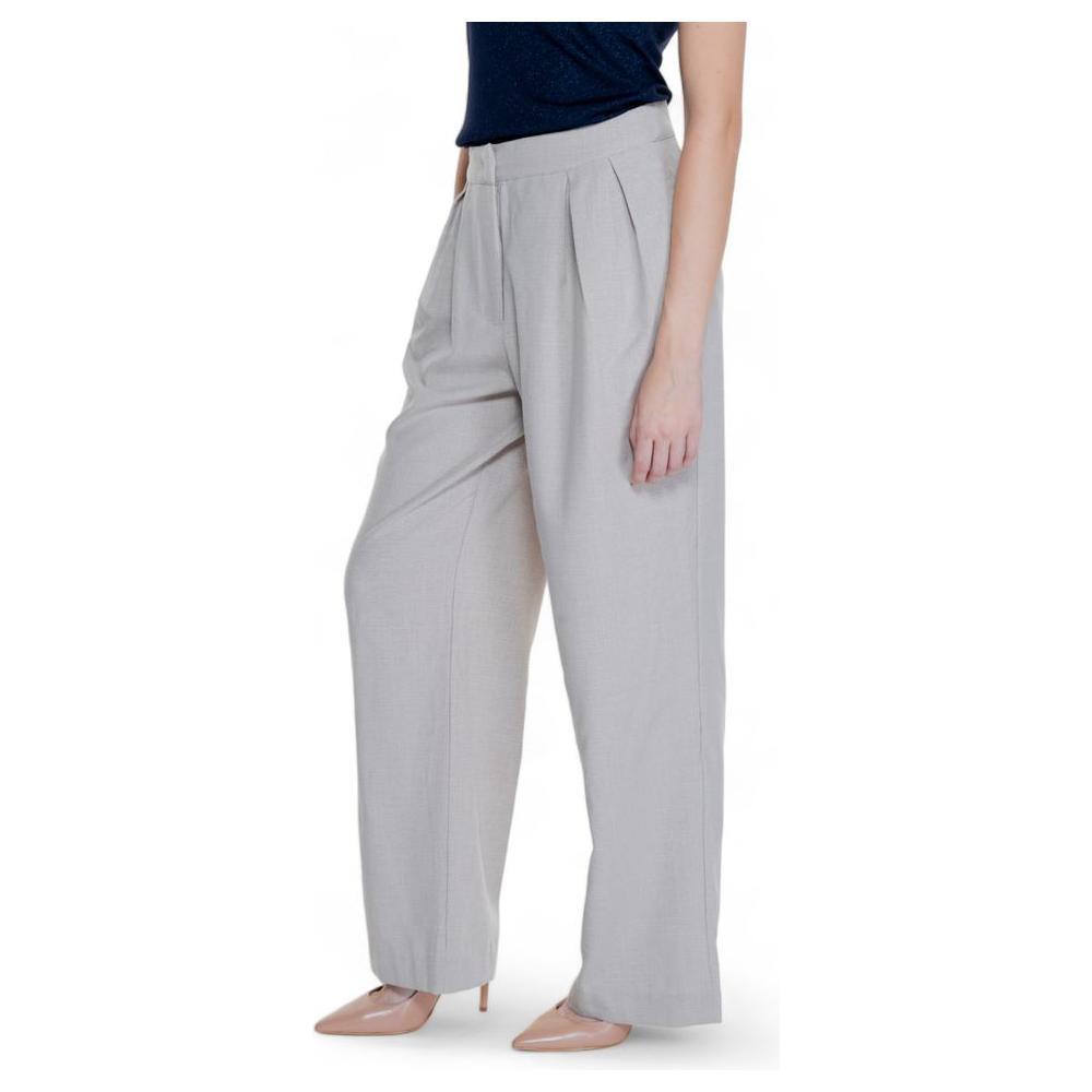 Vila Clothes Beige Polyester Pant VI-14651202507-IT38|XS