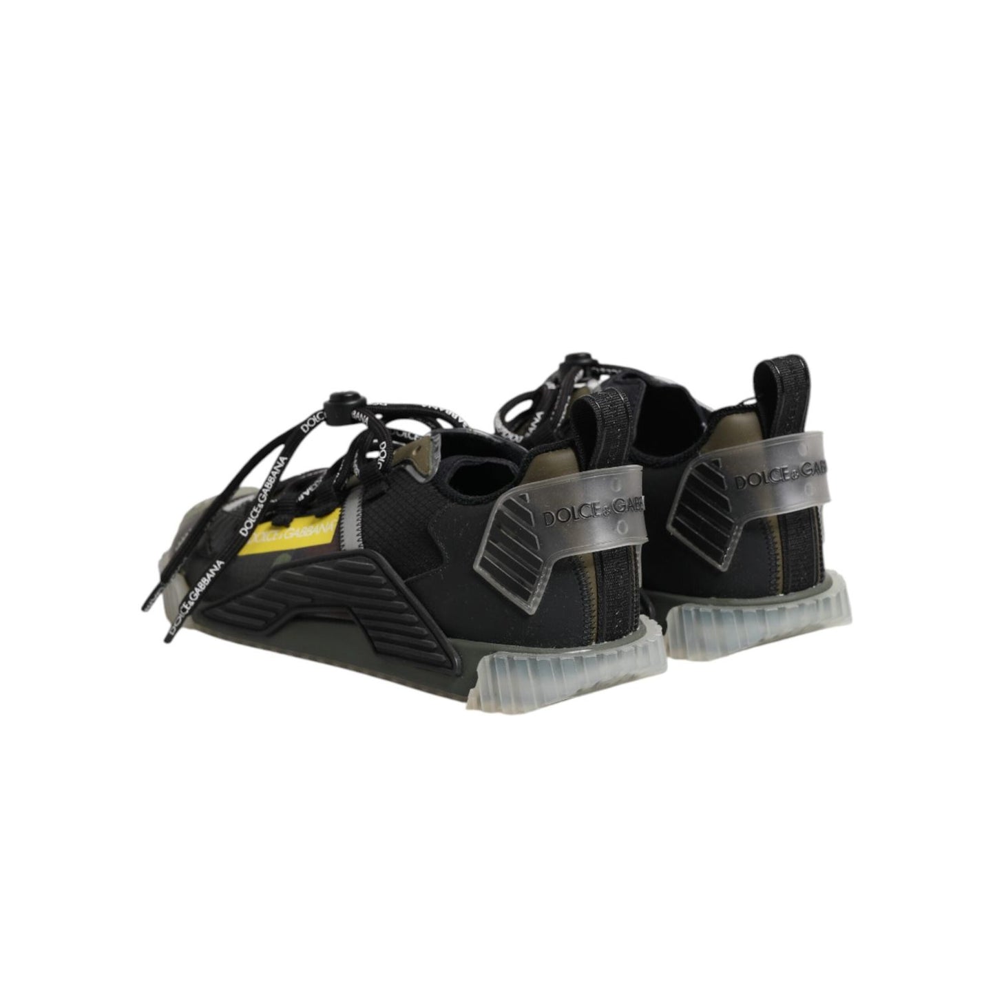 Dolce & Gabbana Black Lace Up Low Top NS1 Sneakers Shoes