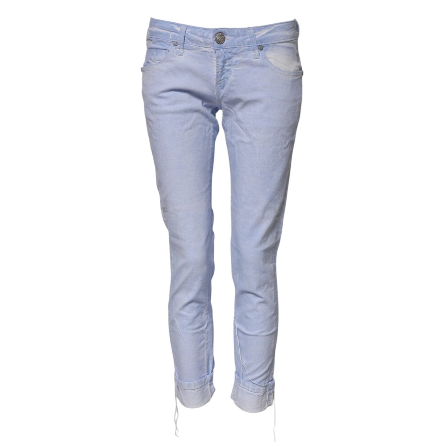 Acht Light Blue Cotton Slim Fit Denim Low Waist Denim Jeans PAN71833-26