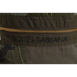 Dolce & Gabbana Military Green Patchwork Rucksack Backpack Bag