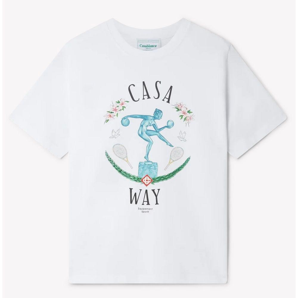 Casablanca White Cotton T-Shirt CA-14856-S