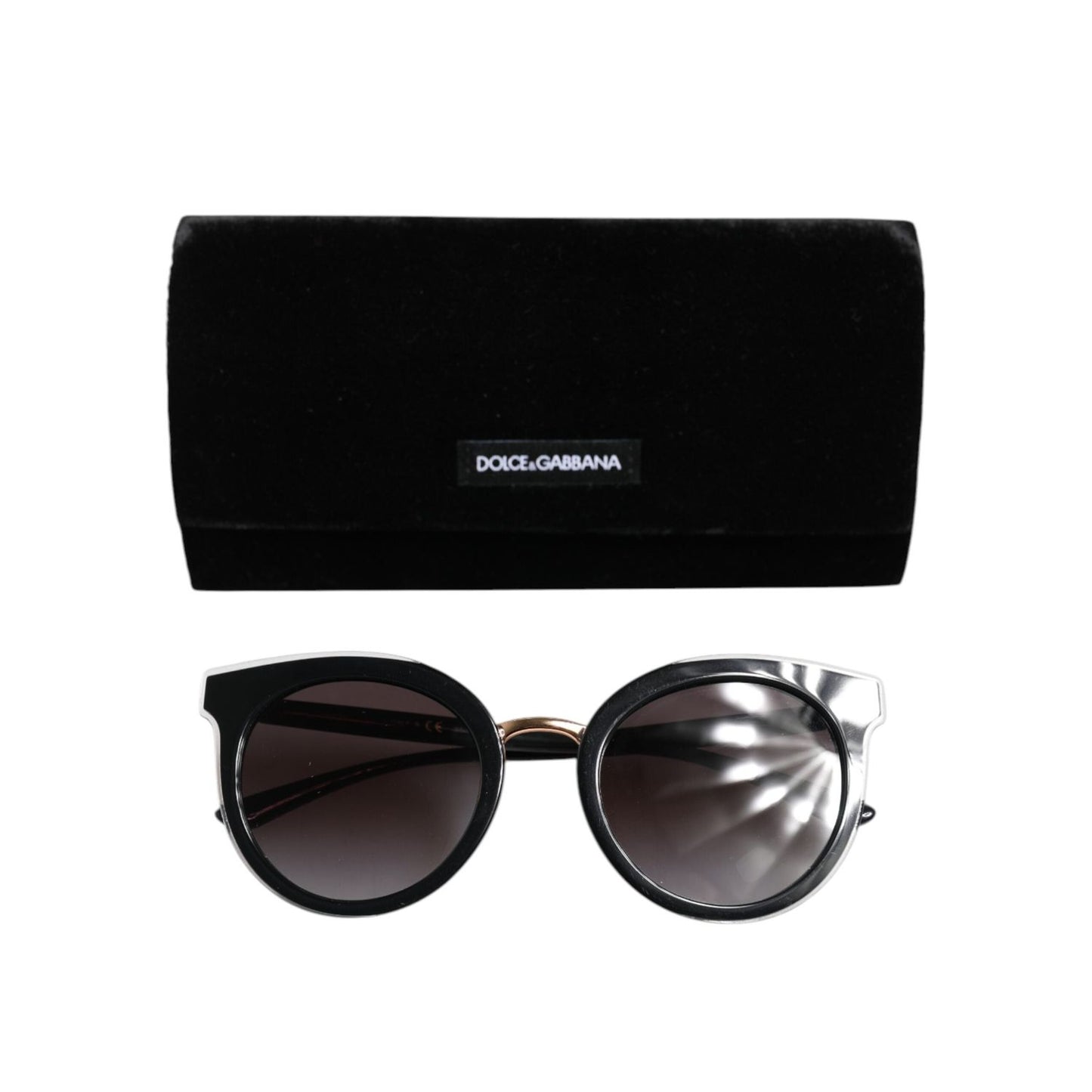 Dolce & Gabbana Black Transparent Trim Round DG4371-F Eyewear Sunglasses