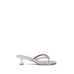 Amina Muaddi Gigi Sandals AM-14S363477GIGSILVERWHIT-EU36/US6