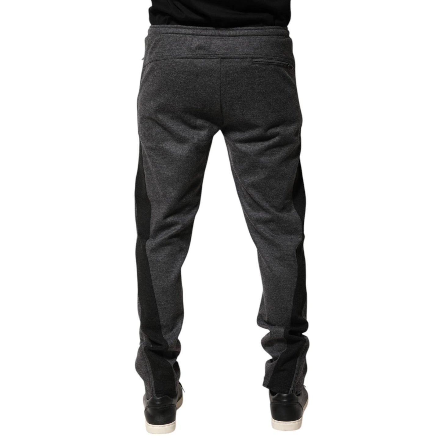 Dolce & Gabbana Gray Black Wool Blend Jogger Sweatpants Pants PAN76641-52