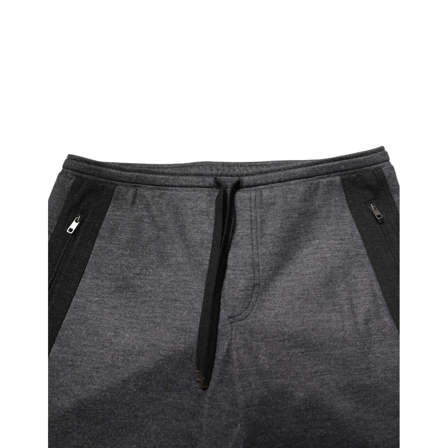Dolce & Gabbana Gray Black Wool Blend Jogger Sweatpants Pants PAN76641-52