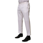Dolce & Gabbana White Polyester Tapered Formal Trouser Pants PAN76645-50