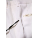 Dolce & Gabbana White Polyester Tapered Formal Trouser Pants PAN76645-50