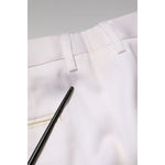 Dolce & Gabbana White Polyester Tapered Formal Trouser Pants PAN76645-50