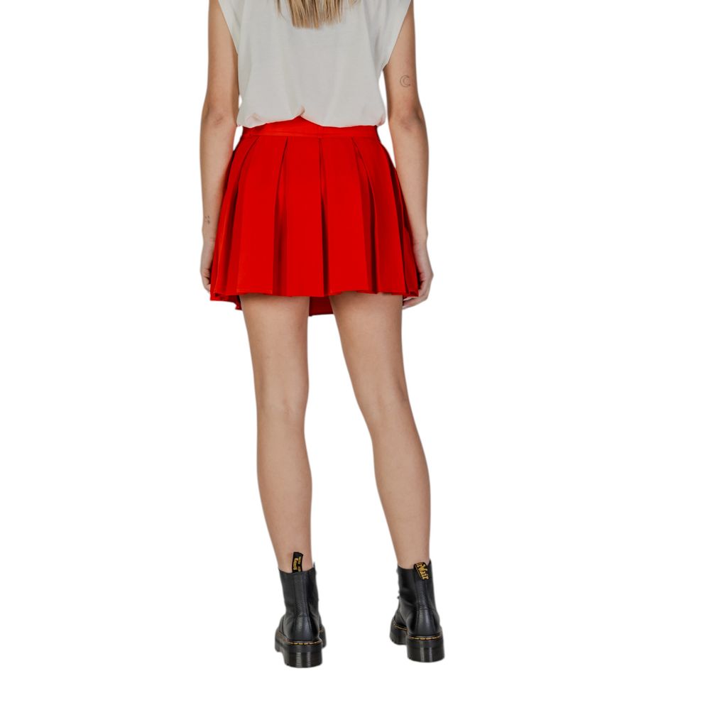 Only Red Recycled Polyester Mini Skirt Only