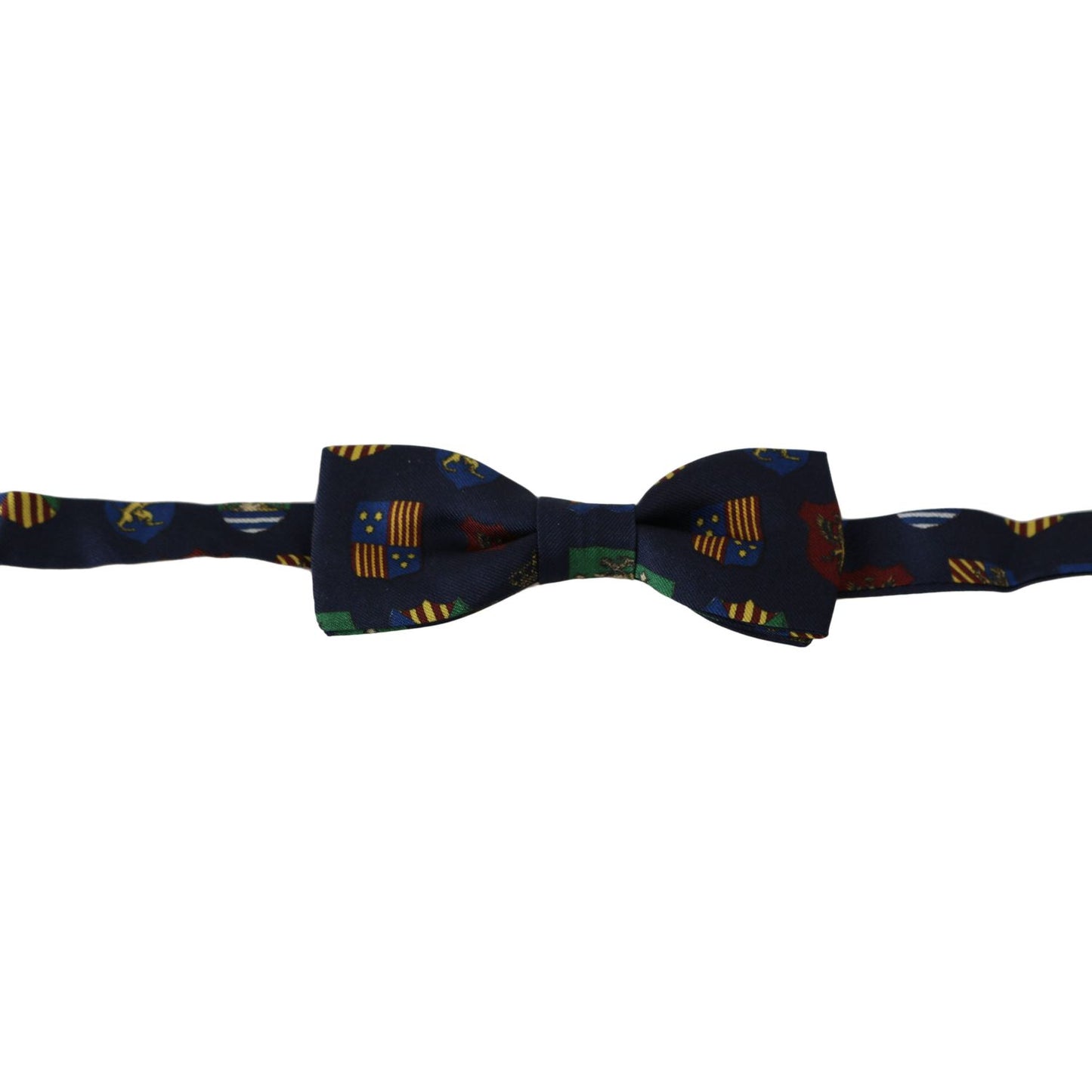 Dolce & Gabbana Blue Flags 100% Silk Adjustable Neck Papillon Men Bow Tie Dolce & Gabbana