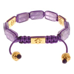 Nialaya Dazzling Diamond Gold-Plated Amethyst Bracelet Bracelet Nialaya Rosy Brown