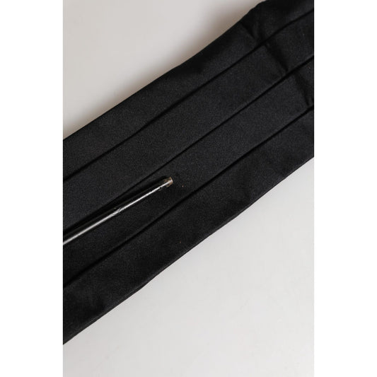 Dolce & Gabbana Black 100% Silk Women Wide Waist Cummerbund