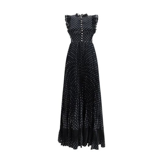 Self-Portrait Black Polyester Casual Dress