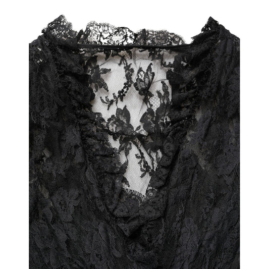 Dolce & Gabbana Black Lace A-line Long Evening Gown Dress