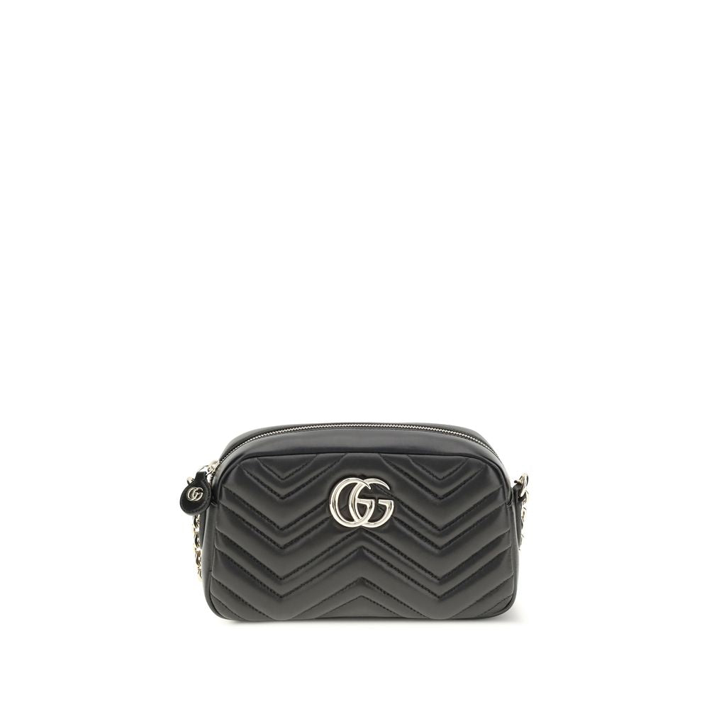 Gucci Black Nappa The GG Marmont Shoulder Bag