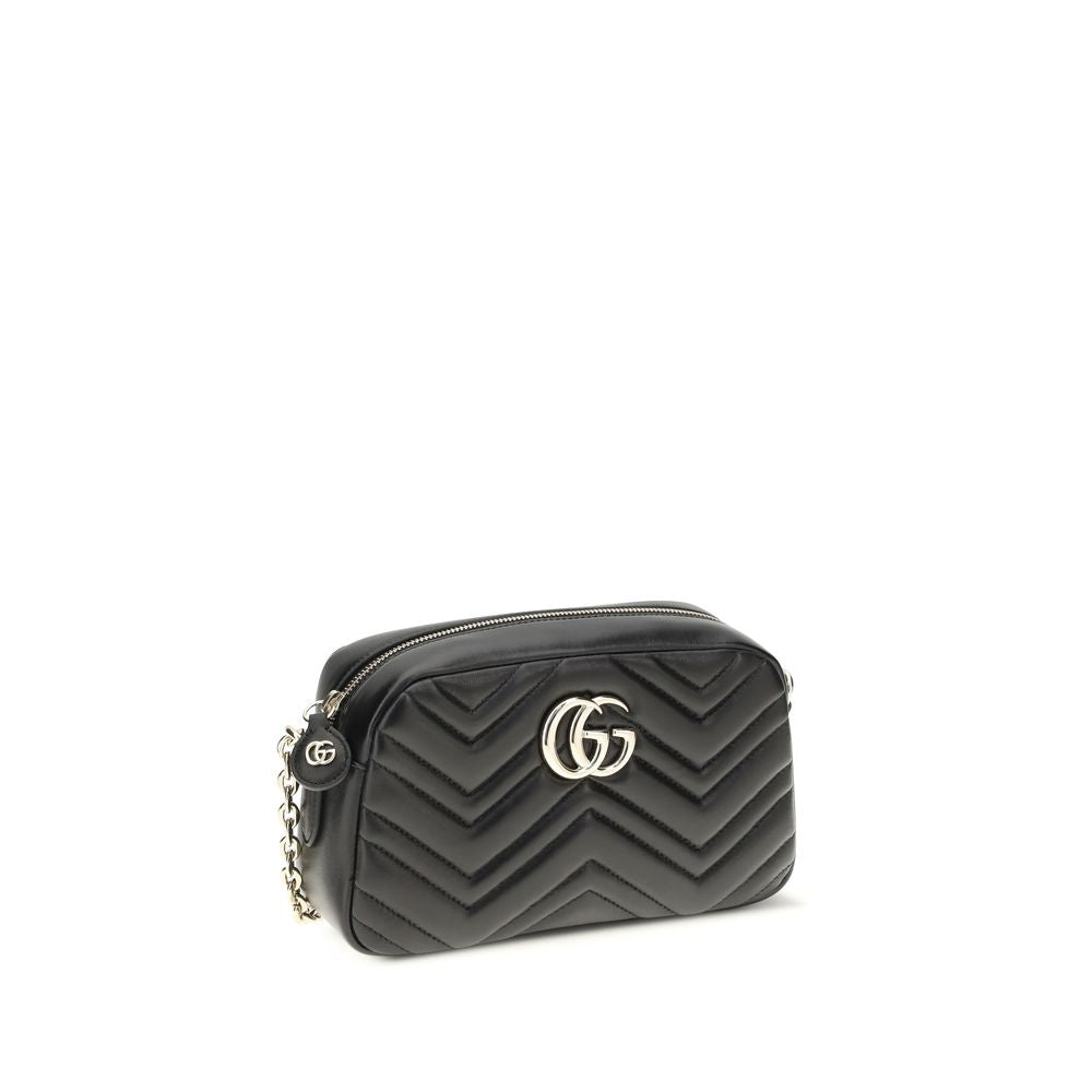 Gucci Black Nappa The GG Marmont Shoulder Bag