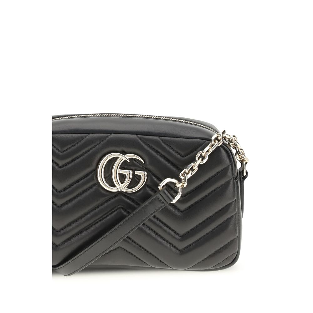 Gucci Black Nappa The GG Marmont Shoulder Bag