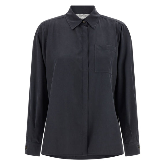 Max Mara Gray Silk Blouse