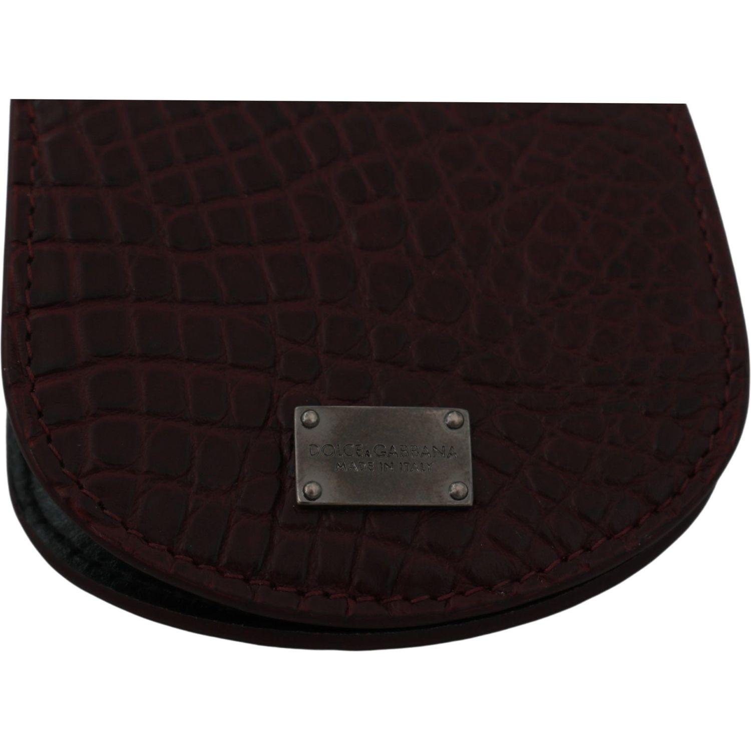 Dolce & Gabbana Brown Exotic Skin Pocket Condom Case Holder