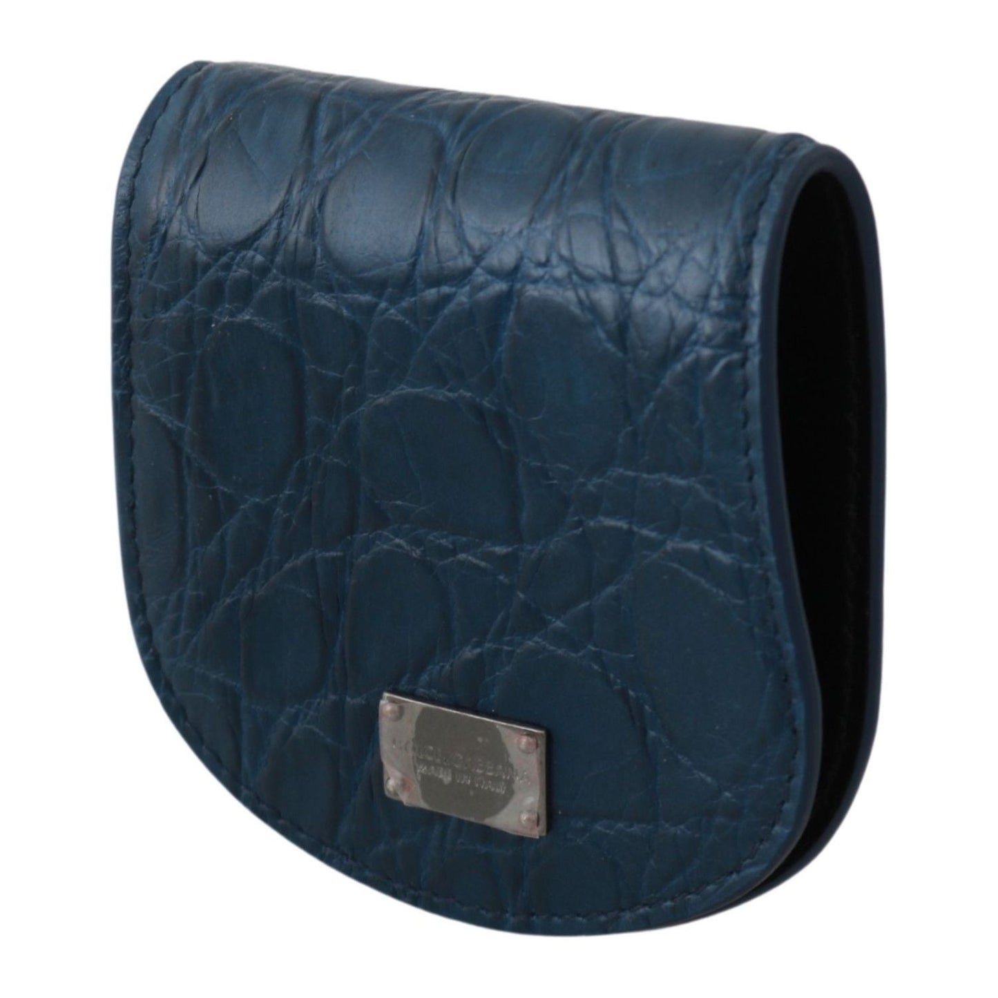 Dolce & Gabbana Blue Leather Holder Pocket Condom Case Dolce & Gabbana