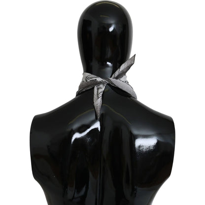 Costume National White Printed Bandana Cotton Scarf Costume National