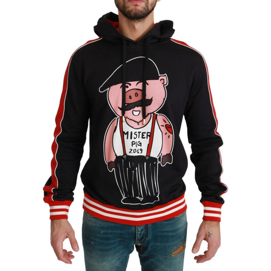 Dolce & Gabbana Black Pig of the Year Hooded Sweater Dolce & Gabbana