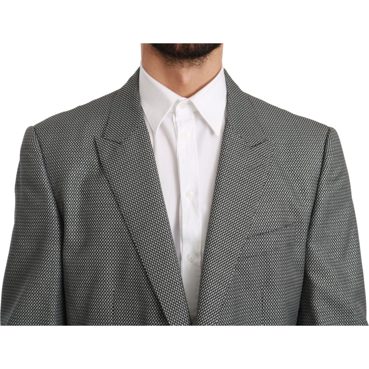 Dolce & Gabbana Gray Slim Fit Formal MARTINI Blazer