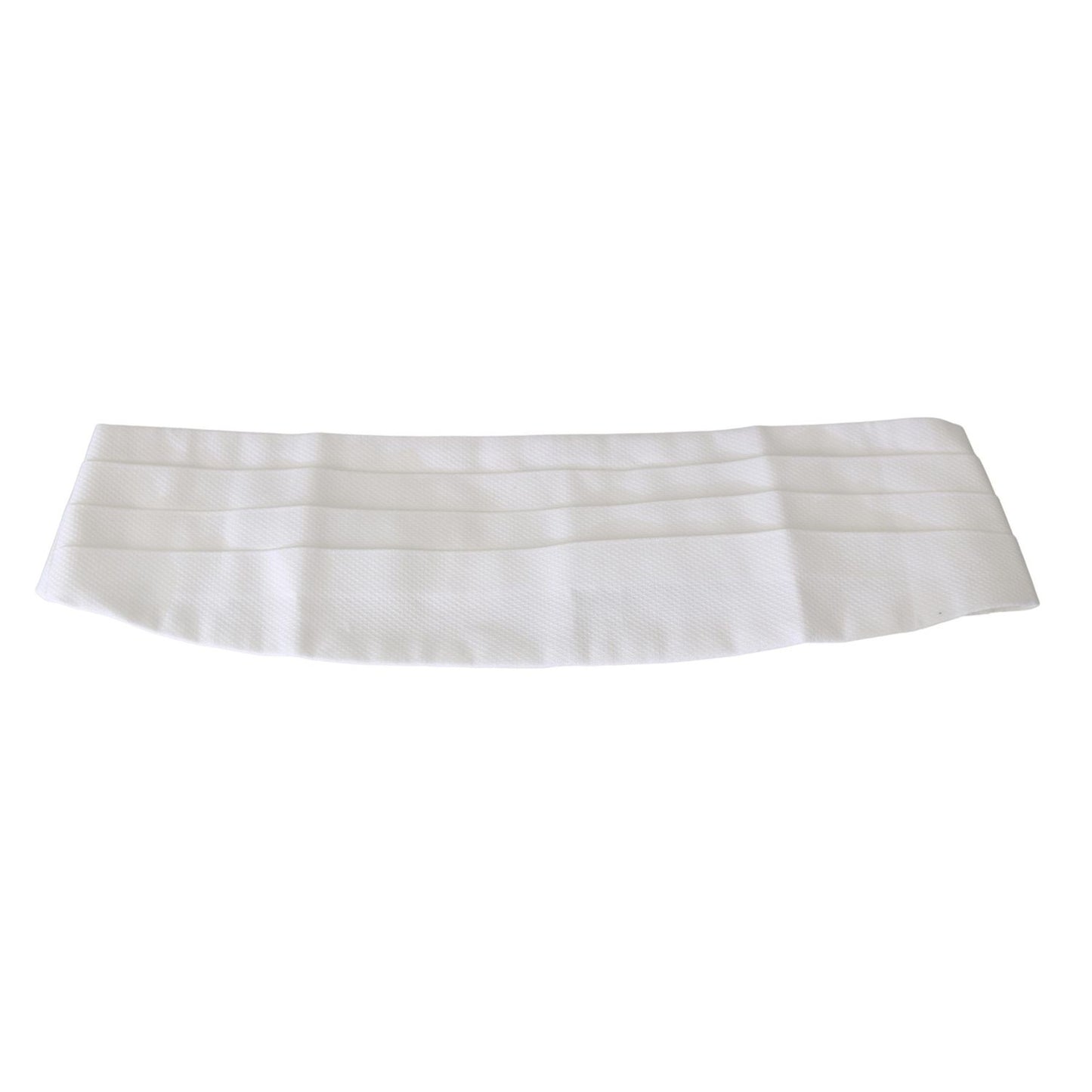 Dolce & Gabbana White Men Waist Belt Cotton Cummerbund Dolce & Gabbana