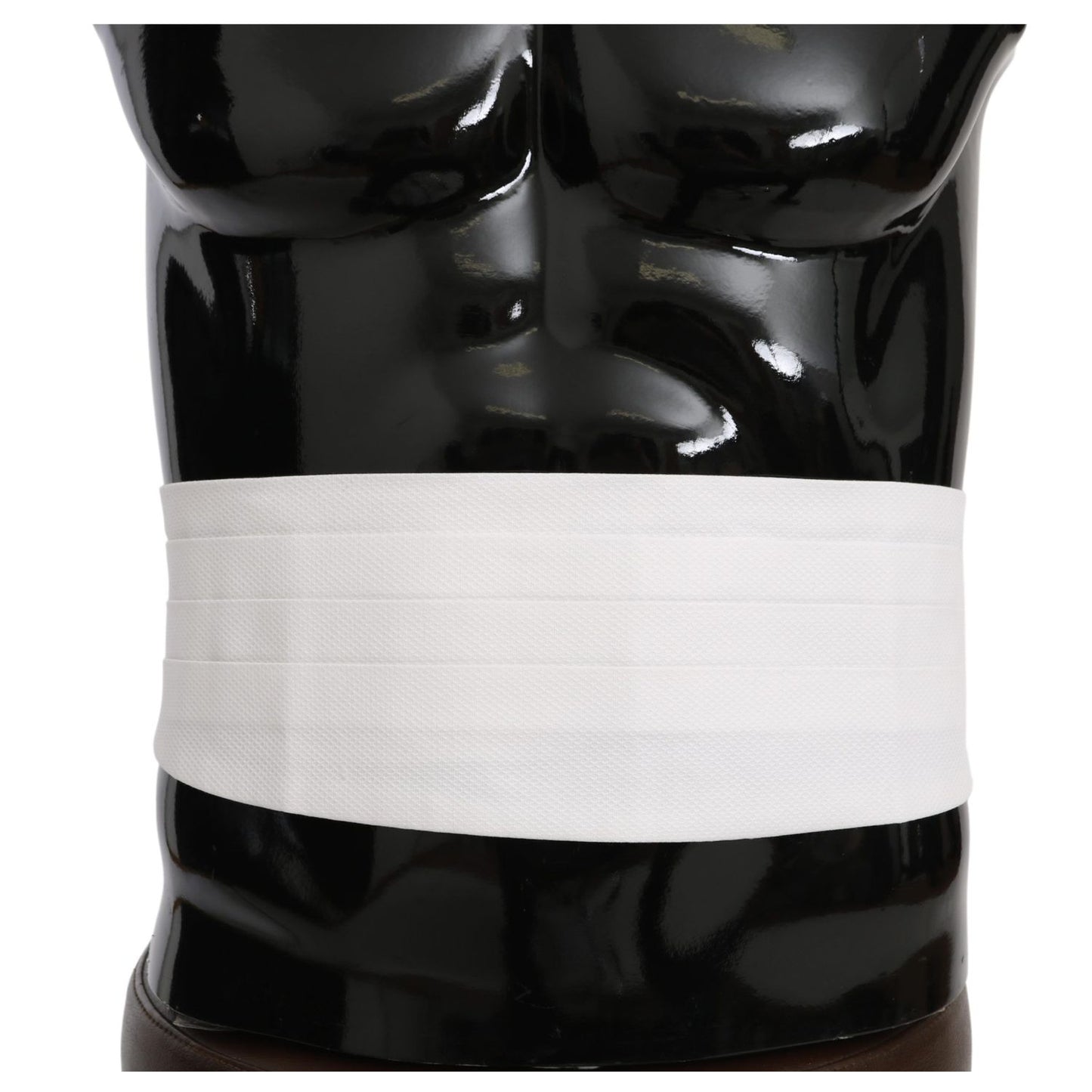 Dolce & Gabbana White Men Waist Belt Cotton Cummerbund Dolce & Gabbana