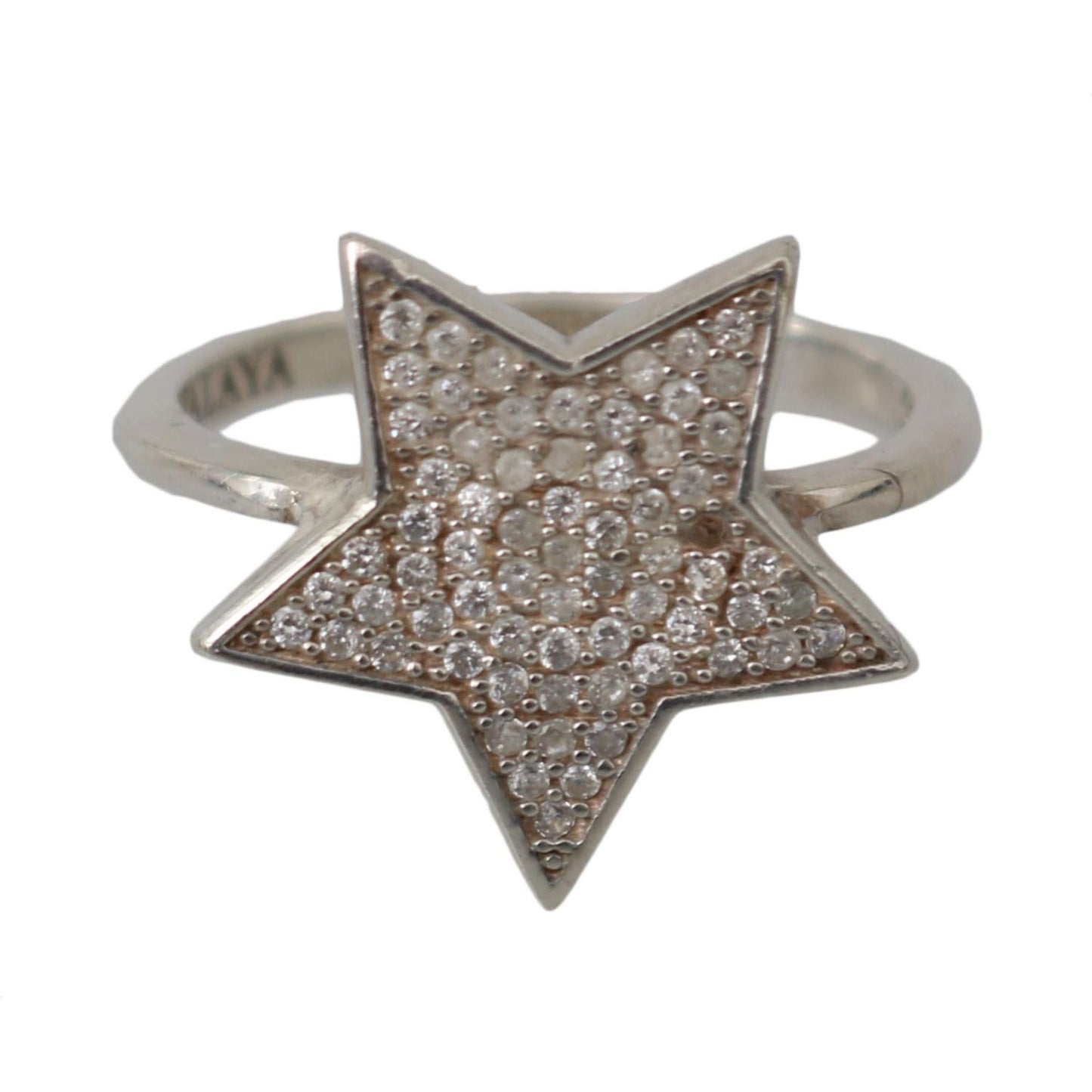 Nialaya Silver Womens Clear CZ Star 925 Ring SMY11068-5