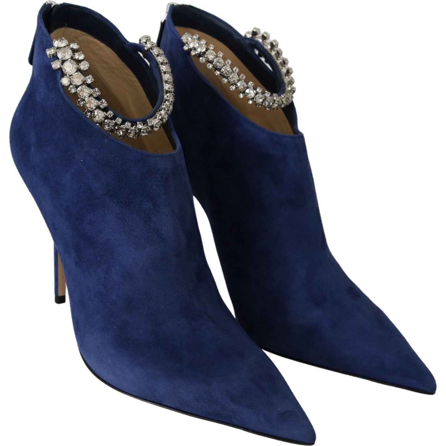 Jimmy Choo Pop Blue Crystal-Strap Heeled Boots 191714921344