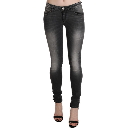 Acht Black Gray Washed Skinny Trouser Cotton Jeans 1728,67345645728,Acht,Black,Clothing,Jeans & Pants - Women - Clothing,Jeans Denim - Clothing,Material: Cotton,New with tags,Skinny Jeans - Jeans Denim - Clothing,W27,Women,Women - Clothing