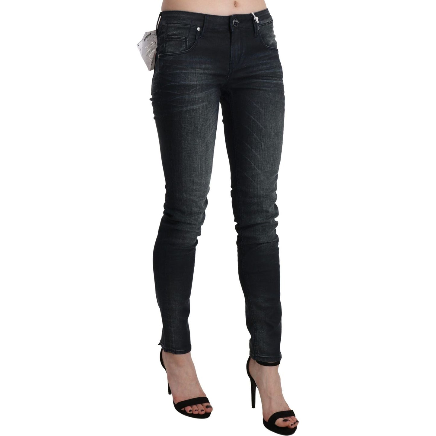 Acht Blue Washed Low Waist Skinny Denim Trouser PAN71214-27