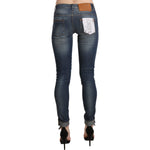 Acht Blue Washed Low Waist Skinny Cropped Denim Trouser PAN71223-26