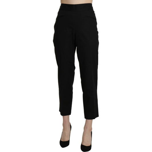BENCIVENGA Black High Waist Straight Cropped Dress Pants 1728,67345645728,BENCIVENGA,Black,Clothing,Dress Pants - Pants - Clothing,IT44|L,Jeans & Pants - Women - Clothing,Material: Cotton,New with tags,Pants - Clothing,Women,Women - Clothing