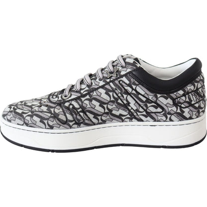 Jimmy Choo Silver Black Glitter Hawaii Sneakers Jimmy Choo