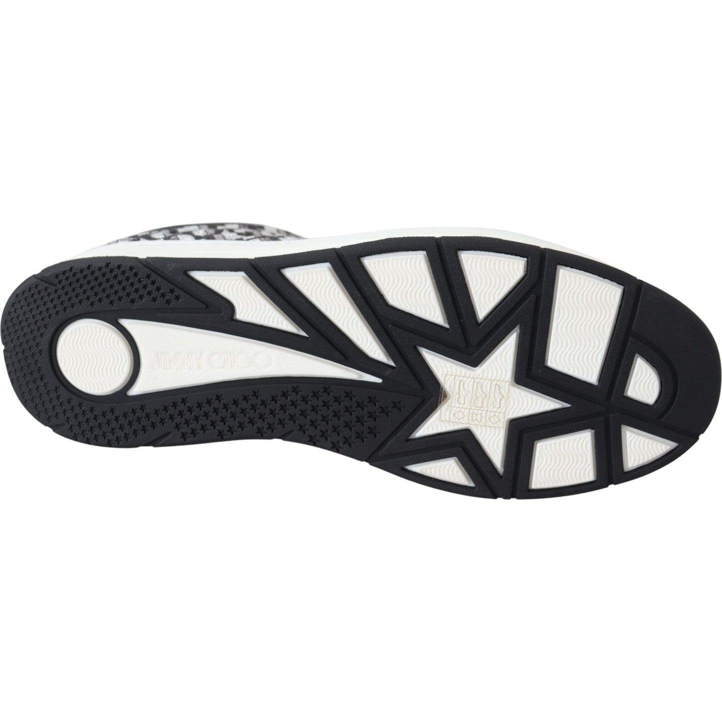 Jimmy Choo Silver Black Glitter Hawaii Sneakers Jimmy Choo