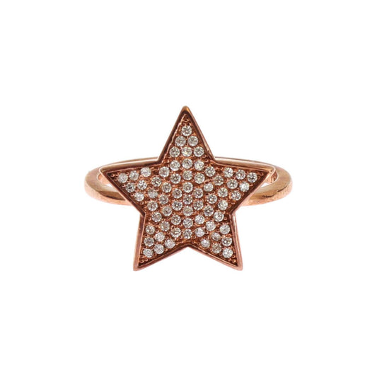 Nialaya Womens Clear CZ Star 925 Silver Ring Nialaya